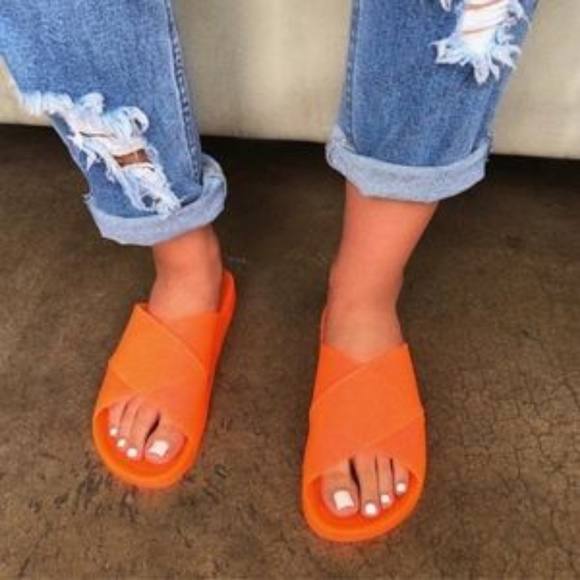POOLSIDE Slides - Neon Orange - Picture 2 of 4